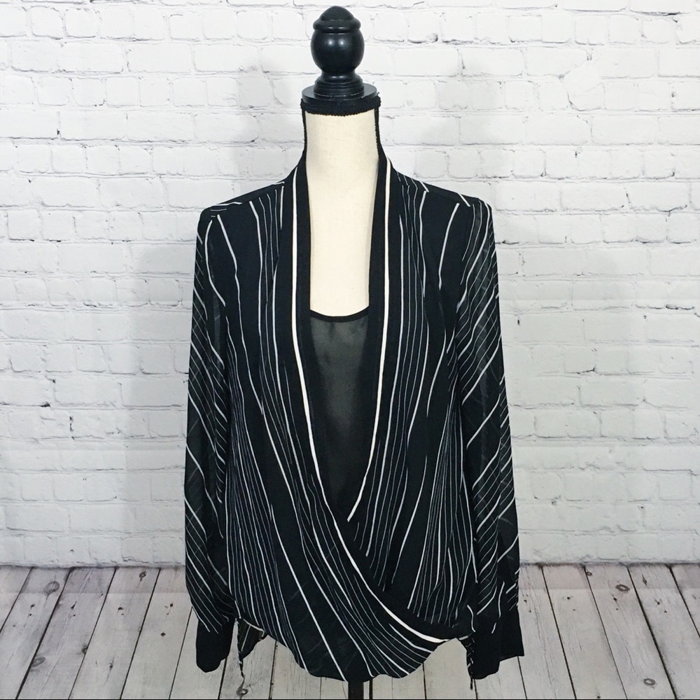 Vince Camuto Career Crossover Blouse Size M